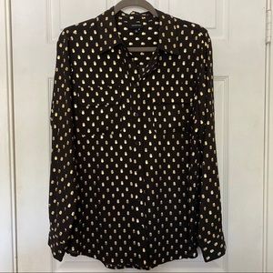 Who What Where polka dot blouse